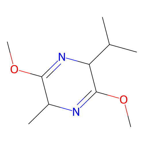 2-Isopropyl-3,6-dimethoxy-5-methyl-2,5-dihydropyrazine structure