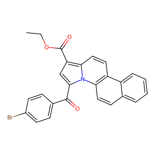 Ethyl 3-(4-bromobenzoyl)benzo(F)pyrrolo(1,2-A)quinoline-1-carboxylate structure