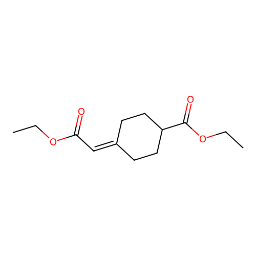 Ethyl 4-(2-ethoxy-2-oxoethylidene)cyclohexane-1-carboxylate structure