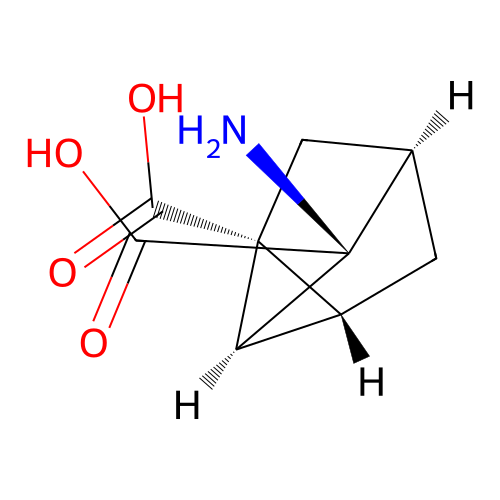 (1R,2S,3S,4R,6R)-3-aminotricyclo[2.2.1.02,6]heptane-1,3-dicarboxylic acid structure