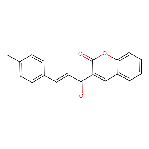 3-[(2E)-3-(4-methylphenyl)prop-2-enoyl]-2H-chromen-2-one structure
