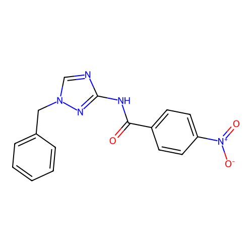 N-(1-benzyl-1H-1,2,4-triazol-3-yl)-4-nitrobenzamide structure