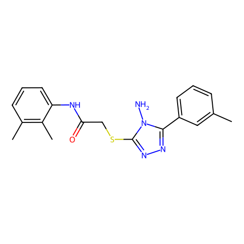 2-((4-amino-5-(m-tolyl)-4H-1,2,4-triazol-3-yl)thio)-N-(2,3-dimethylphenyl)acetamide structure