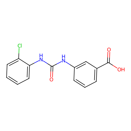 3-{[(2-Chlorophenyl)carbamoyl]amino}benzoic acid structure