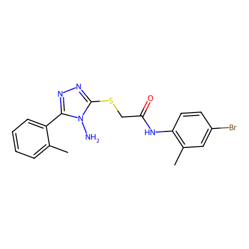 C18H18BrN5OS structure
