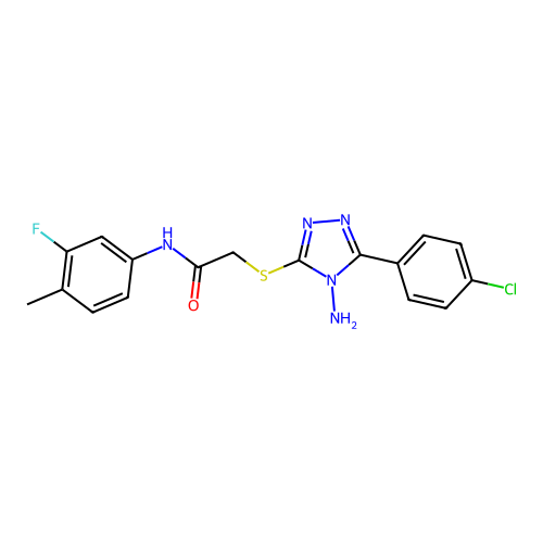 C17H15ClFN5OS structure