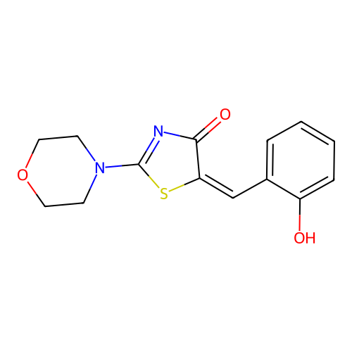 5-(2-hydroxybenzylidene)-2-(4-morpholinyl)-1,3-thiazol-4(5H)-one structure