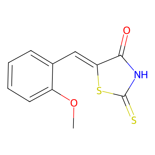 (5Z)-5-((2-Methoxyphenyl)methylene)-2-thioxo-4-thiazolidinone structure