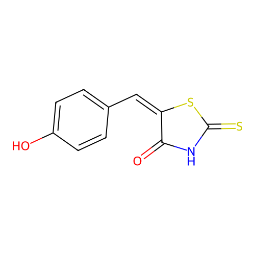 4-Thiazolidinone, 5-((4-hydroxyphenyl)methylene)-2-thioxo-, (E)- structure