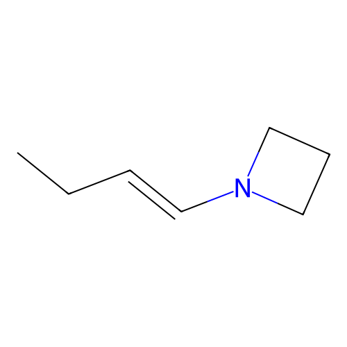 (E)-1-Azetidino-1-butene structure