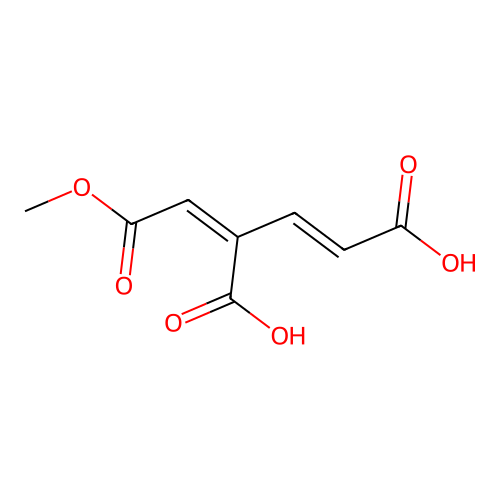 4-(2-甲氧基-2-氧代亚乙基)戊-2-烯二酸 structure