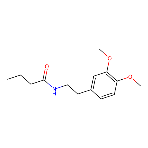 N-[2-(3,4-dimethoxyphenyl)ethyl]butanamide structure