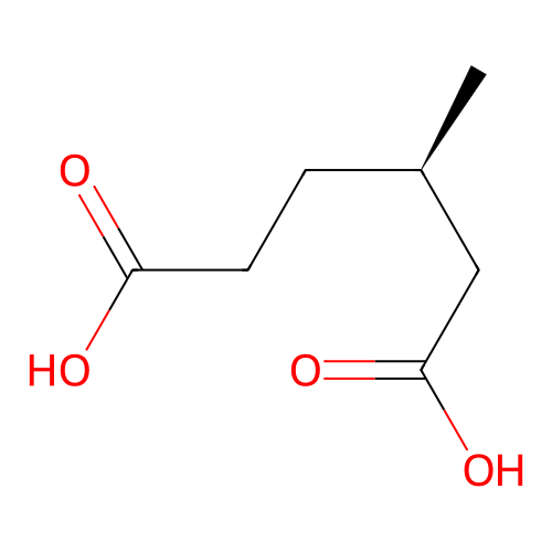 (3R)-3-methylhexanedioic acid structure