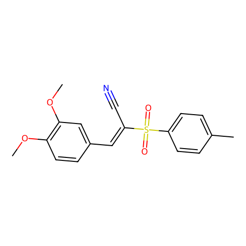 3-(3,4-Dimethoxyphenyl)-2-[(4-methylphenyl)sulfonyl]-2-propenenitrile structure