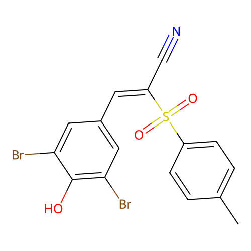 3-(3,5-Dibromo-4-hydroxyphenyl)-2-((4-methylphenyl)sulfonyl)prop-2-enenitrile structure