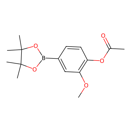 2-Methoxy-4-(4,4,5,5-tetramethyl-1,3,2-dioxaborolan-2-yl)phenyl acetate structure
