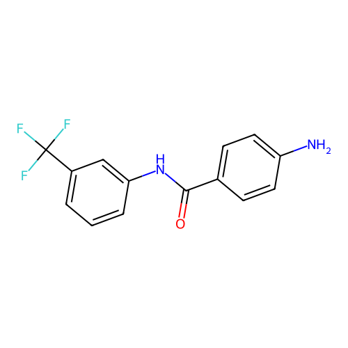 4-amino-N-[3-(trifluoromethyl)phenyl]benzamide structure