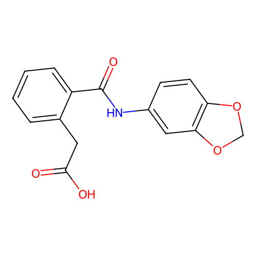 2-(2-(Benzo[d][1,3]dioxol-5-ylcarbamoyl)phenyl)acetic acid structure
