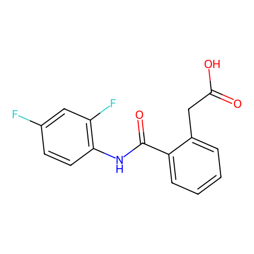 2-{2-[(2,4-Difluorophenyl)carbamoyl]phenyl}acetic acid structure