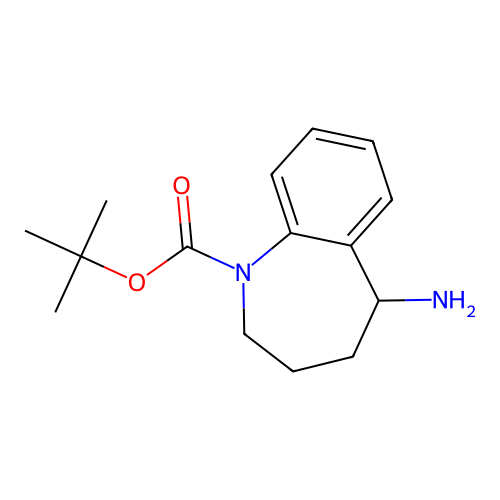 5-Amino-2,3,4,5-tetrahydro-benzo(b)azepine-1-carboxylic acid tert-butyl ester structure