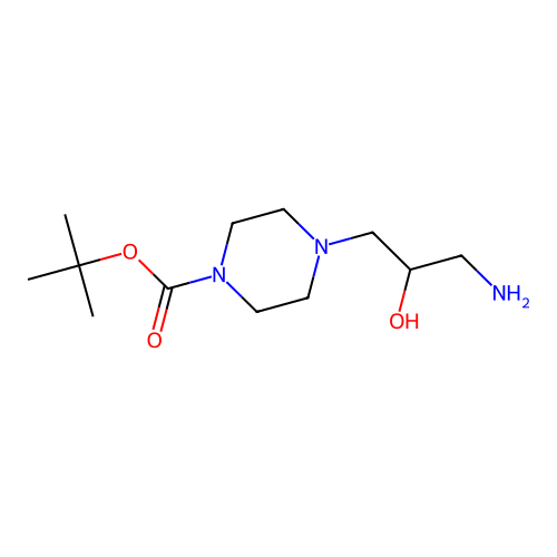 (+-)-1-Amino-3-n-(4'-boc-piperazinyl)-2-propanol structure