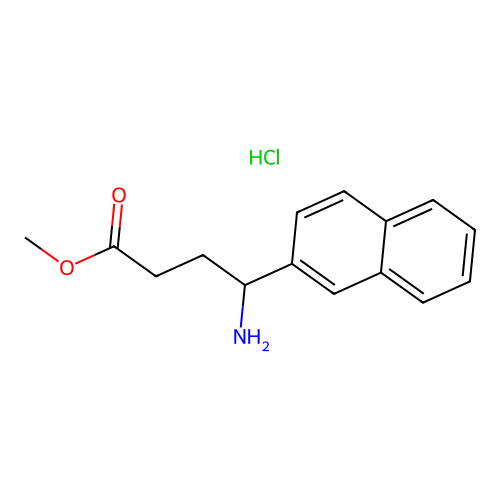 Methyl 4-amino-4-naphthalen-2-yl-butyrate hydrochloride structure