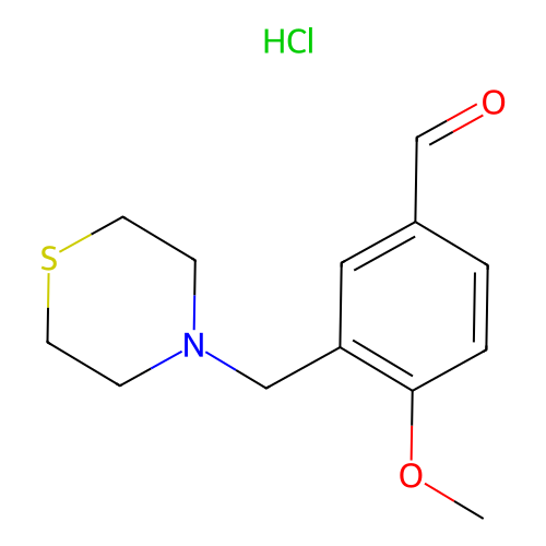 4-Methoxy-3-(thiomorpholinomethyl)benzaldehyde hydrochloride structure