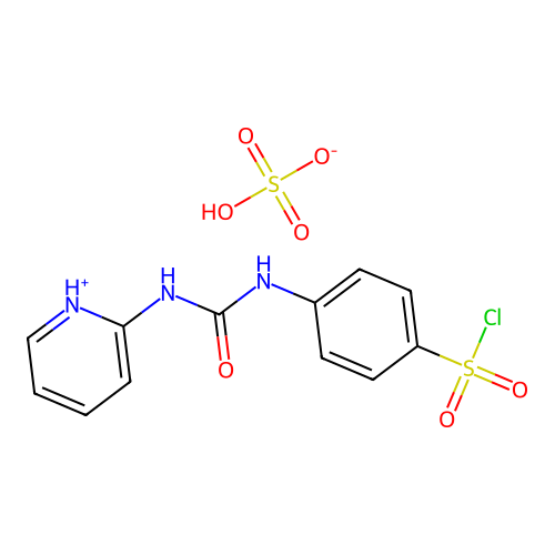 4-(3-Pyridin-2-yl-ureido)benzenesulfonyl chloride hydrogen sulfate structure