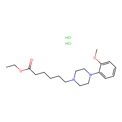 1-Piperazinehexanoic acid, 4-(2-methoxyphenyl)-, ethyl ester, dihydrochloride structure