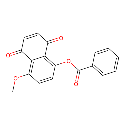 (4-Methoxy-5,8-dioxonaphthalen-1-yl) benzoate structure