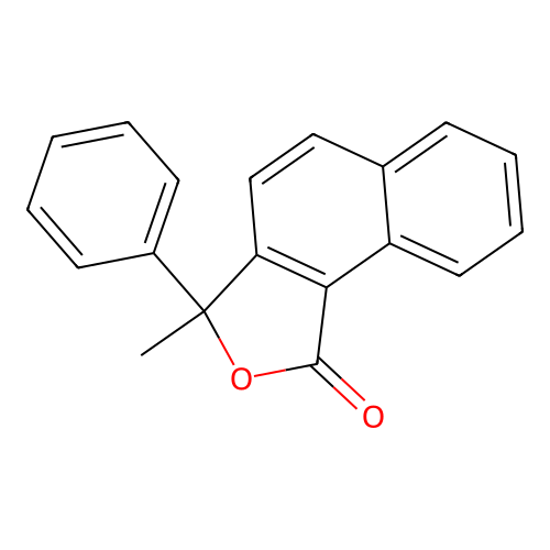 3-Methyl-3-phenylnaphtho(1,2-c)furan-1(3H)-one structure