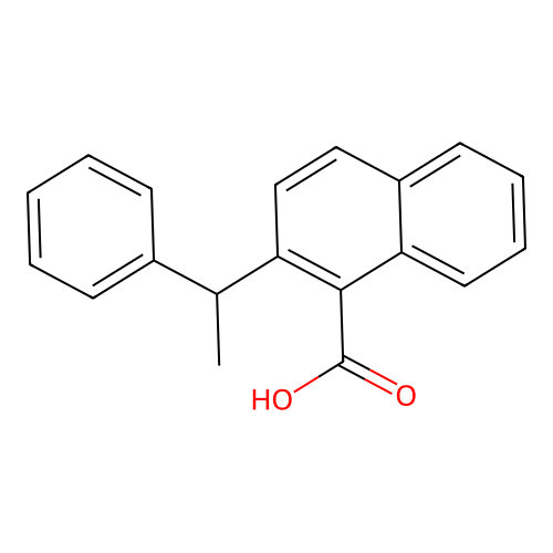2-(1-苯乙基)萘-1-甲酸 structure