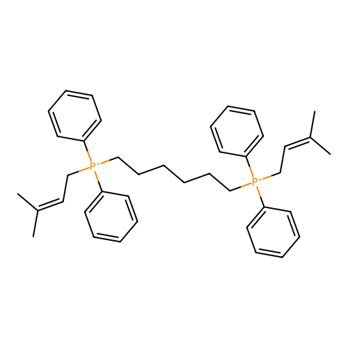(3-Methyl-2-butenyl)(6-((3-methyl-2-butenyl)(diphenyl)phosphoranyl)hexyl)diphenylphosphorane structure