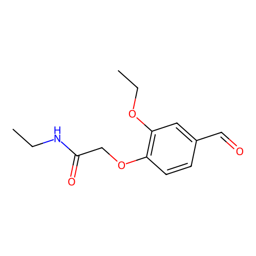 2-(2-ethoxy-4-formylphenoxy)-N-ethylacetamide structure