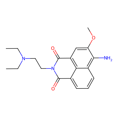 6-Amino-2-(2-(diethylamino)ethyl)-5-methoxy-1H-benzo(de)isoquinoline-1,3(2H)-dione structure