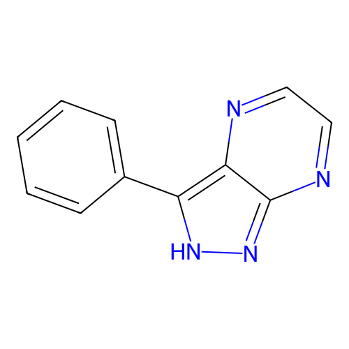 3-phenyl-2H-pyrazolo[3,4-b]pyrazine structure