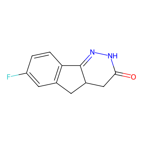 3H-Indeno(1,2-c)pyridazin-3-one, 2,4,4a,5-tetrahydro-7-fluoro- structure