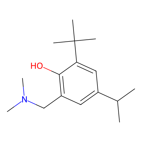 2-Tert-butyl-6-((dimethylamino)methyl)-4-isopropylphenol structure