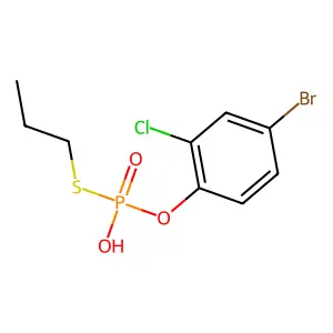 (4-Bromo-2-chlorophenoxy)-propylsulfanylphosphinic acid structure