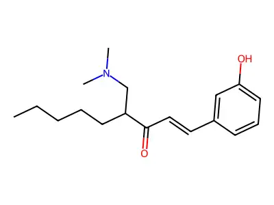 4-[(Dimethylamino)methyl]-1-(3-hydroxyphenyl)non-1-en-3-one structure