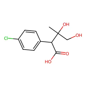 2-(4-Chlorophenyl)-3,4-dihydroxy-3-methylbutanoic acid structure