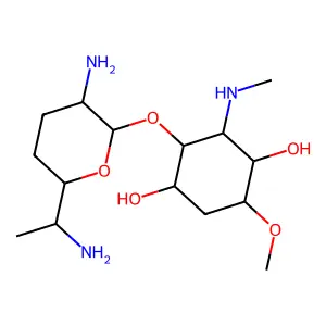 1-Deamino-2-deoxyfortimicin B structure