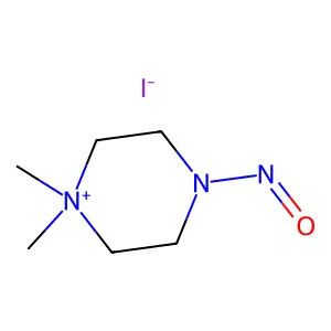 Piperazinium, 1,1-dimethyl-4-nitroso-, iodide structure