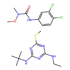 Urea, N'-(3,4-dichlorophenyl)-N-methoxy-N-methyl-, mixt. with N-(1,1-dimethylethyl)-N'-ethyl-6-(methylthio)-1,3,5-triazine-2,4-diamine structure
