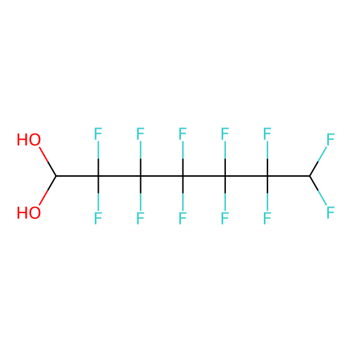 2,2,3,3,4,4,5,5,6,6,7,7-Dodecafluoroheptane-1,1-diol structure