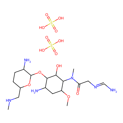 2''-N-Formimidoylistamycin B disulfate tetrahydrate structure