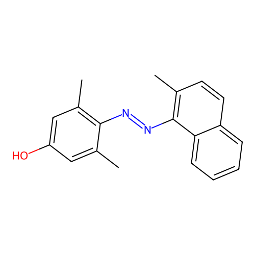 3,5-Dimethyl-4-[(2-methyl-1-naphthyl)diazenyl]phenol structure