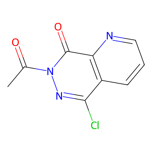 7-Acetyl-5-chloropyrido[2,3-d]pyridazin-8-one structure