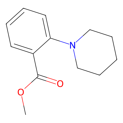 Methyl 2-(piperidin-1-yl)benzoate structure