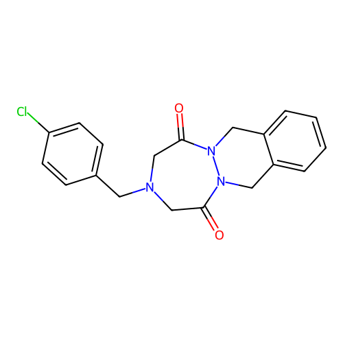 3-(4-Chlorobenzyl)-3,4,7,12-tetrahydro-1H-(1,2,5)triazepino(1,2-b)phthalazine-1,5(2H)-dione structure